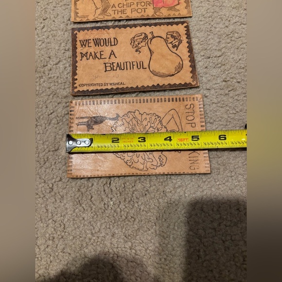 3 Leather Vintage Postcards- Benjamin Franklin Green Error Cut Stamps (used) ￼ - Picture 9 of 12